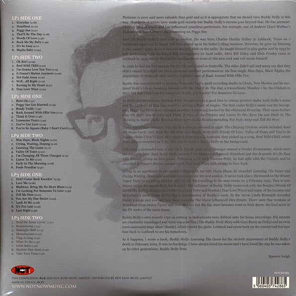Buddy Holly - The Platinum Collection (50 tracks) (3xLP) (white vinyl)
