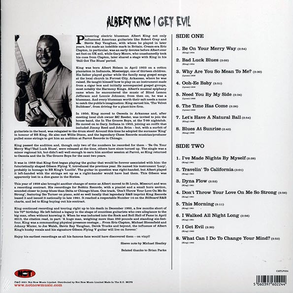 Albert King - I Get Evil (180g)