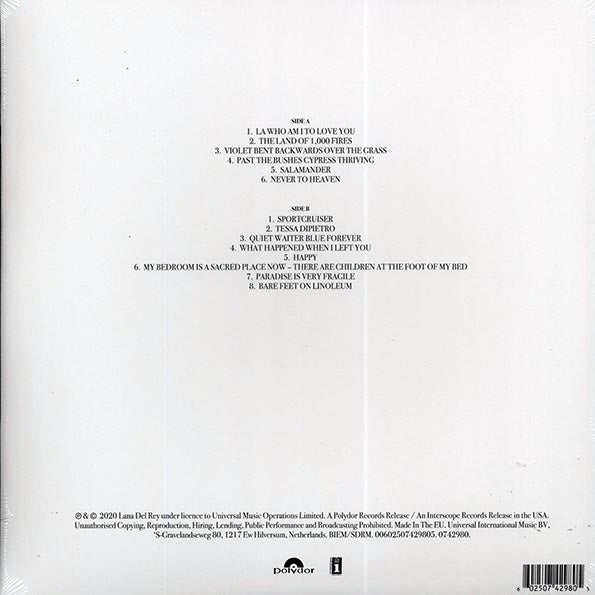 Lana Del Rey - Violet Bent Backwards Over The Grass (180g)