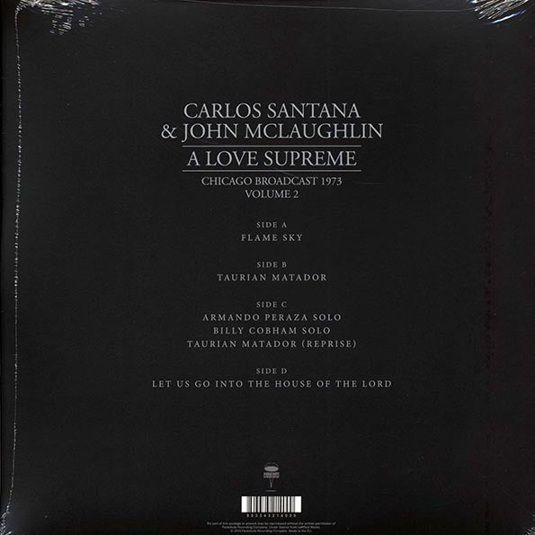 Carlos Santana, John McLaughlin - A Love Supreme Volume 2: Chicago Broadcast 1973 (2xLP)