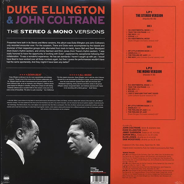 Duke Ellington, John Coltrane - Duke Ellington & John Coltrane (mono+stereo) (ltd. ed.) (2xLP) (180g)