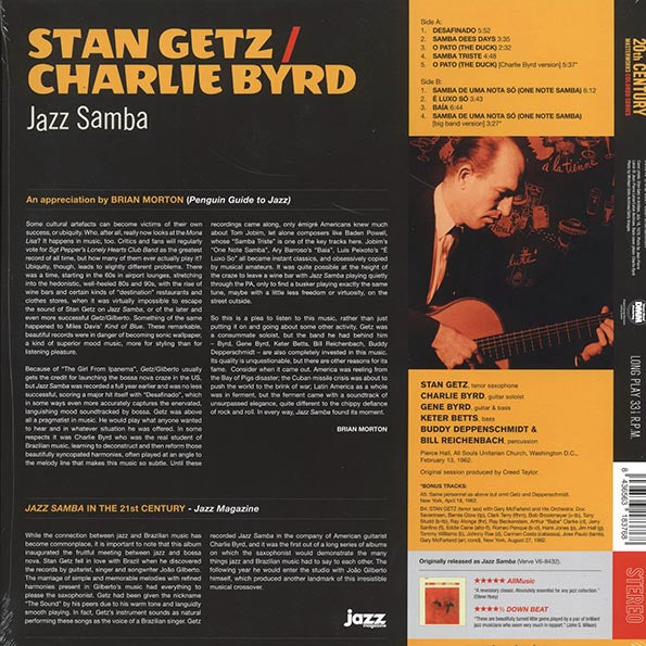 Stan Getz, Charlie Byrd - Jazz Samba (+2 bonus tracks) (ltd. ed.) (180g) (orange vinyl)