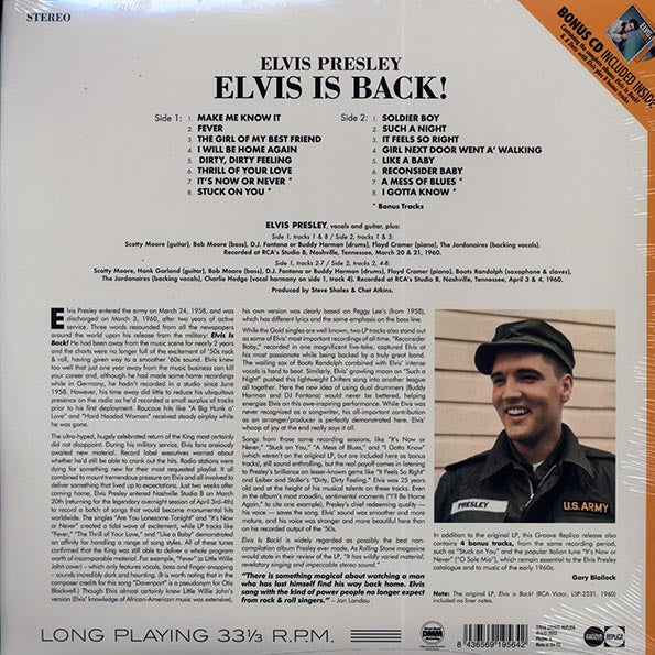 Elvis Presley - Elvis Is Back! (+8 bonus tracks) (DMM) (ltd. ed.) (incl. CD)