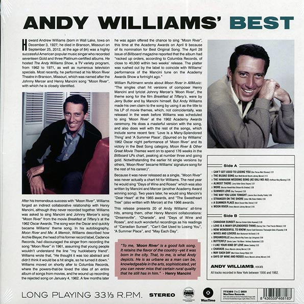 Andy Williams - Andy's Best (ltd. ed.) (180g)