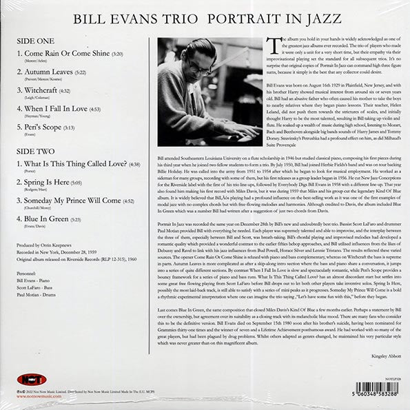 Bill Evans Trio - Portrait In Jazz (180g)