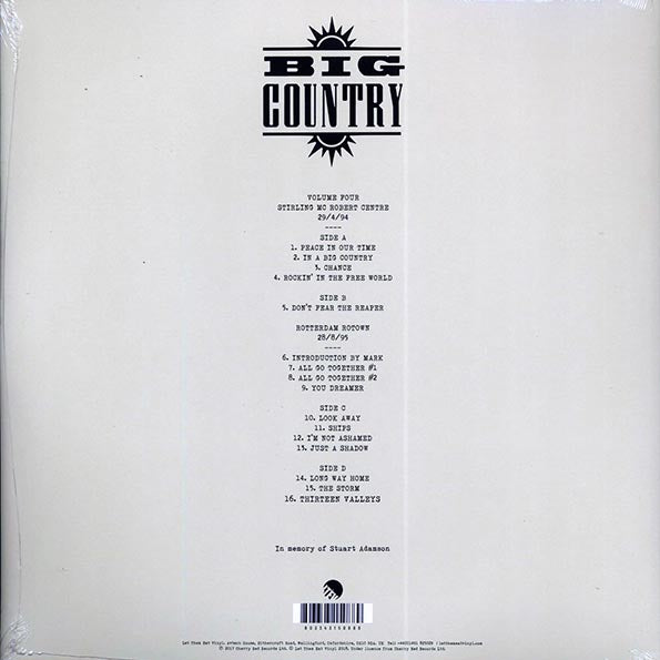 Big Country - We're Not In Kansas: The Live Bootleg Series 1993-1998 Volume 4 (ltd. ed.) (2xLP) (white vinyl)