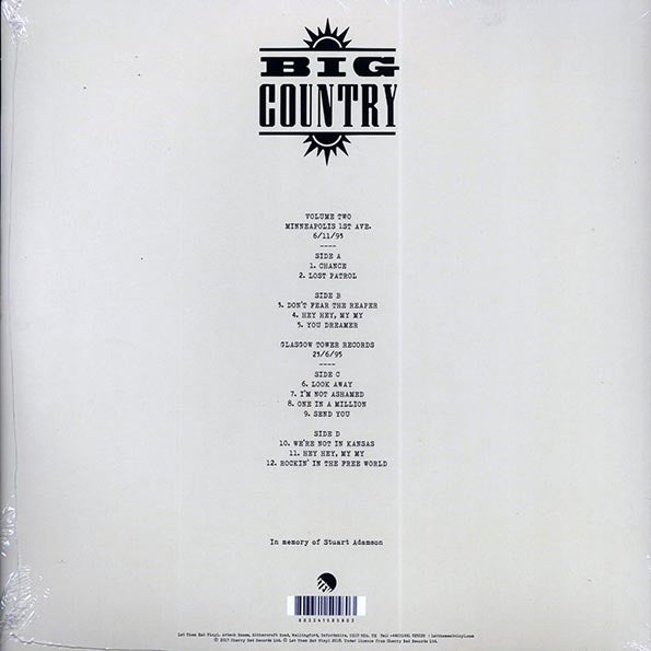 Big Country - We're Not In Kansas: The Live Bootleg Series 1993-1998 Volume 2 (ltd. ed.) (2xLP) (clear vinyl)