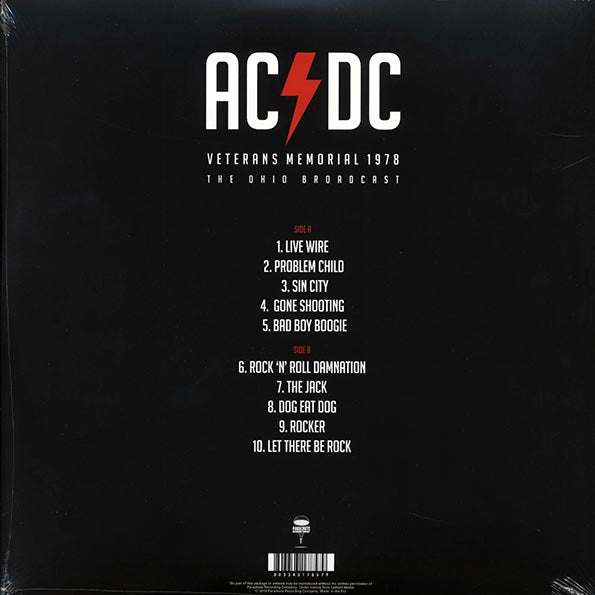 AC/DC - Veterans Memorial 1978: The Ohio Broadcast (ltd. ed.) (red vinyl)