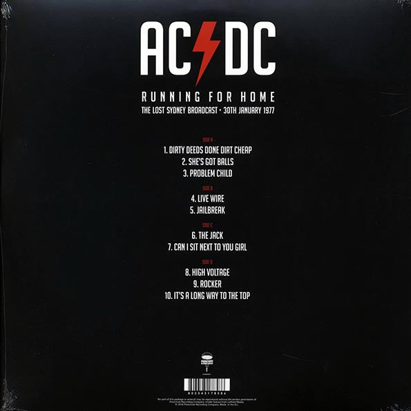 AC/DC - Running For Home: The Lost Sydney Broadcast, 30th January 1977 (ltd. ed.) (2xLP) (yellow vinyl)