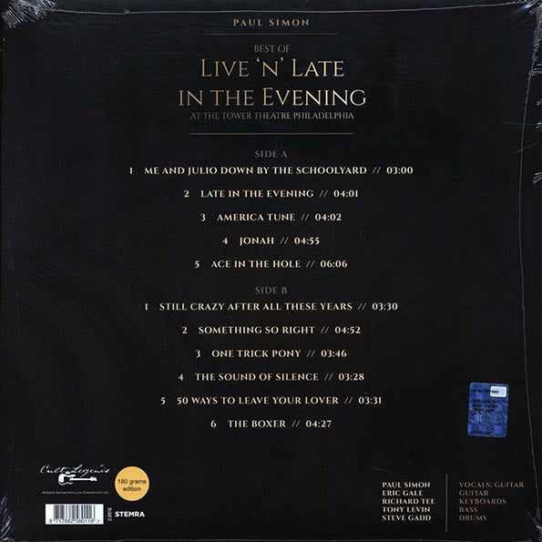 Paul Simon - Best Of Live 'N' Late In The Evening At The Tower Theatre Philadelphia 1980