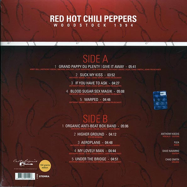 Red Hot Chili Peppers - Best Of Woodstock 1994: The Winston Farm, Saugerties, NY, August 14th