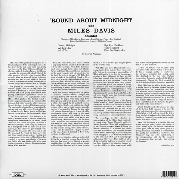 Miles Davis - Round About Midnight (180g) (blue vinyl)