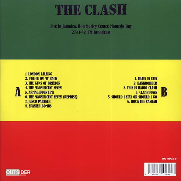 The Clash - Jamaica Calling: Live In Jamaica, Bob Marley Center, Montego Bay 27-11-82 (yellow vinyl)