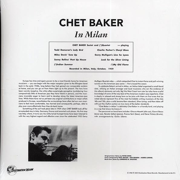 Chet Baker - In Milan (ltd. 500 copies made) (clear vinyl)