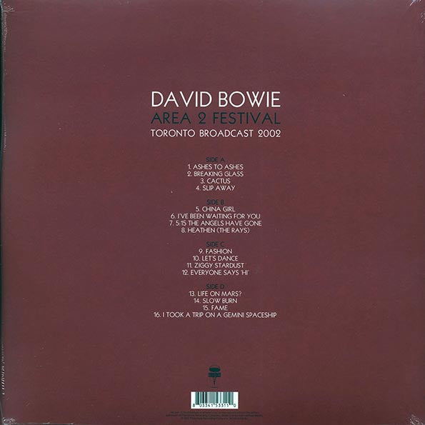 David Bowie - Area 2 Festival: Toronto Broadcast 2002 (2xLP)