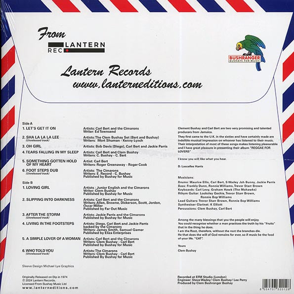 Clem Bushay, Carl Bert - Reggae For Lovers (RSD 2024) (ltd. ed.)