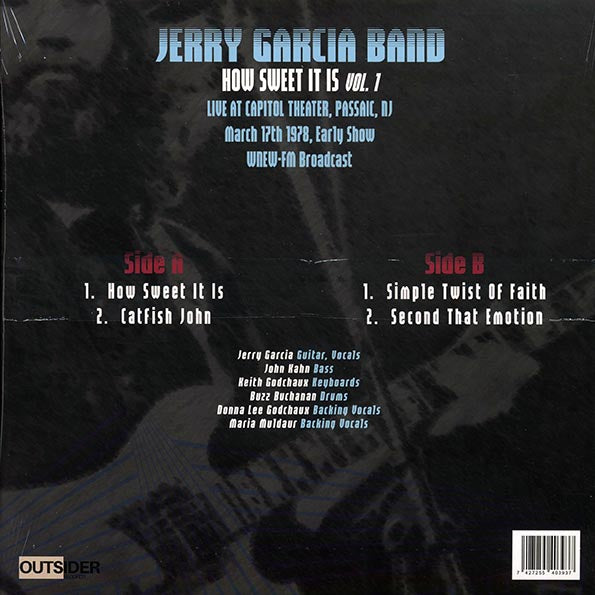The Jerry Garcia Band - How Sweet It Is Volume 1: Live At Capitol Theater 1978 (ltd. ed.) (blue vinyl)