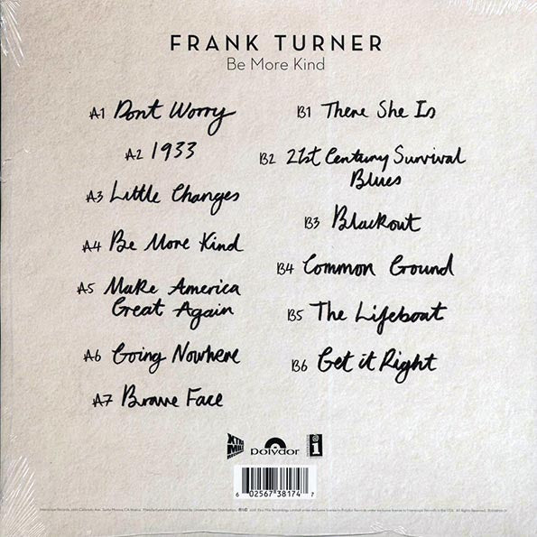 Frank Turner - Be More Kind (180g)