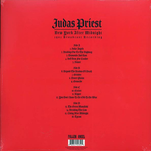 Judas Priest - New York After Midnight: 1981 Broadcast Recording (2xLP)