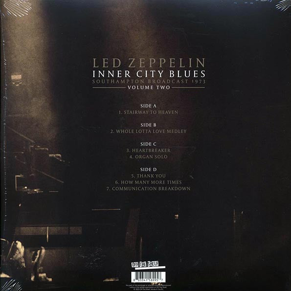 Led Zeppelin - Inner City Blues Volume 2: Southampton Broadcast 1973 (2xLP)