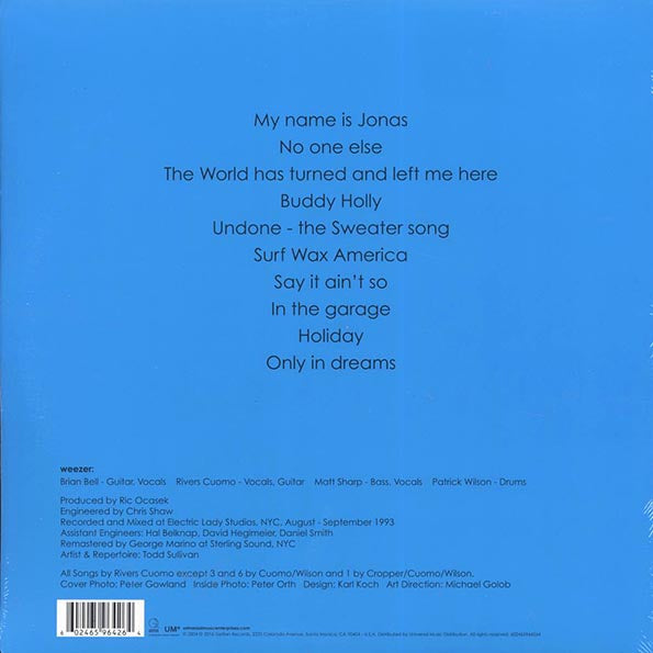 Weezer - Weezer (30th Anniv. Ed.) (ltd. ed.) (blue vinyl)