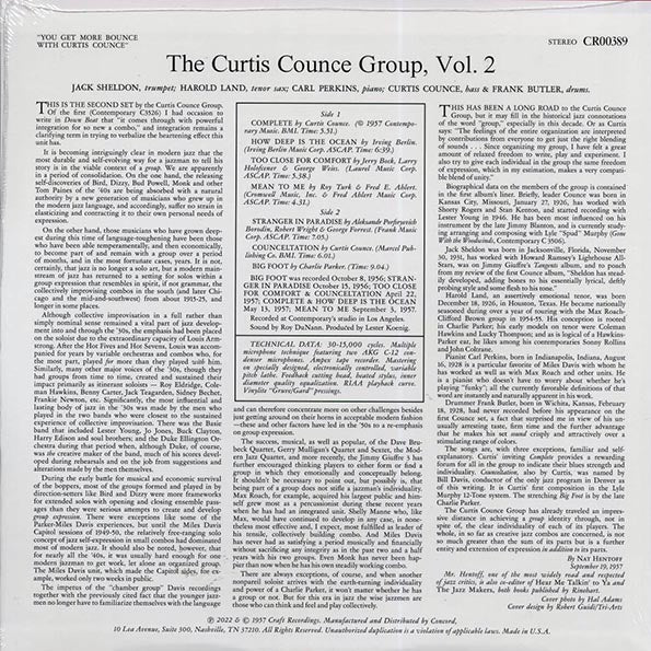 The Curtis Counce Group - You Get More Bounce With Curtis Counce! (180g)