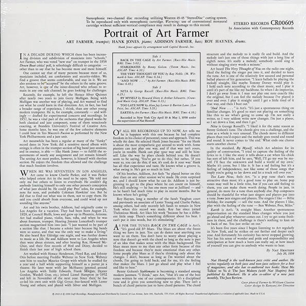 Art Farmer - Portrait Of Art Farmer (180g)