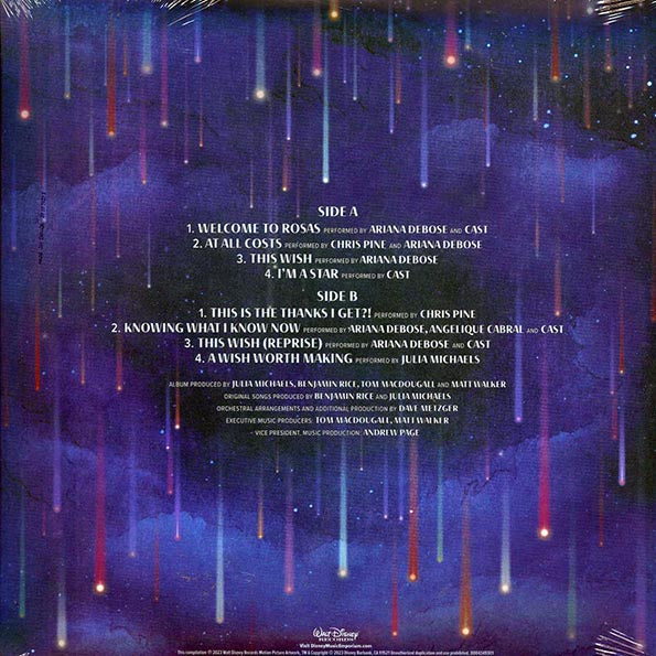 Ariana Debose, Chris Pine, Angelique Cabral, Julia Michaels - Wish: Original Motion Picture Soundtrack (clear vinyl)
