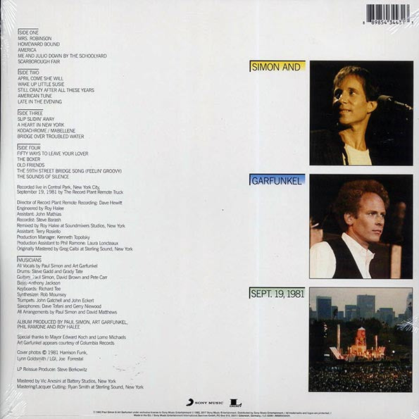 Simon & Garfunkel - The Concert In Central Park (2xLP) (180g) (remastered)