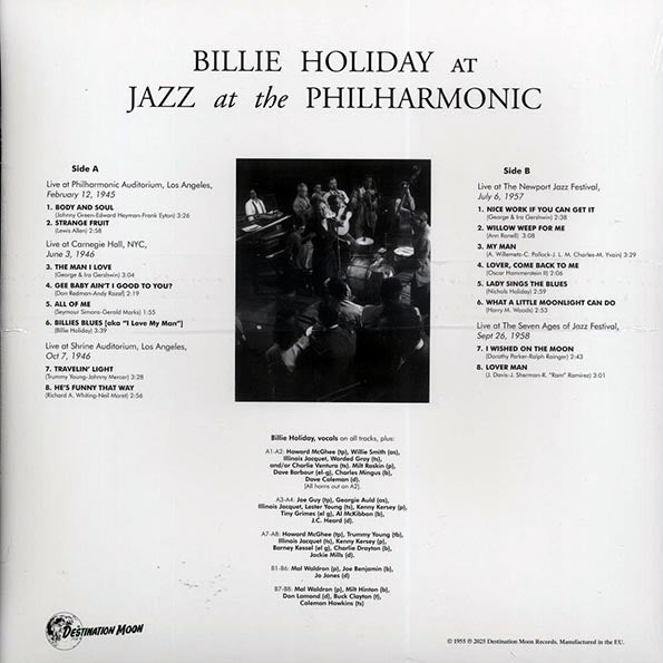 Billie Holiday - At Jazz At The Philharmonic (ltd. 500 copies made) (clear vinyl)