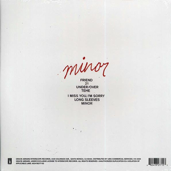 Gracie Abrams - Minor (red vinyl)