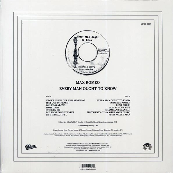 Max Romeo - Every Man Ought To Know