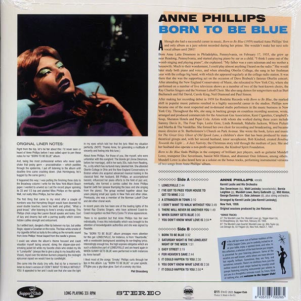 Anne Phillips - Born To Be Blue (+2 bonus tracks) (ltd. ed.) (180g)