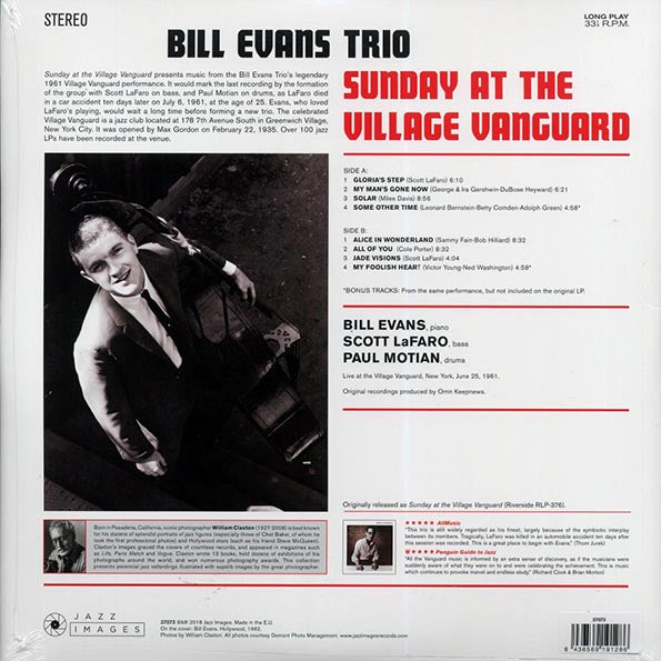 Bill Evans Trio - Sunday At The Village Vanguard (+2 bonus tracks) (ltd. ed.) (180g)