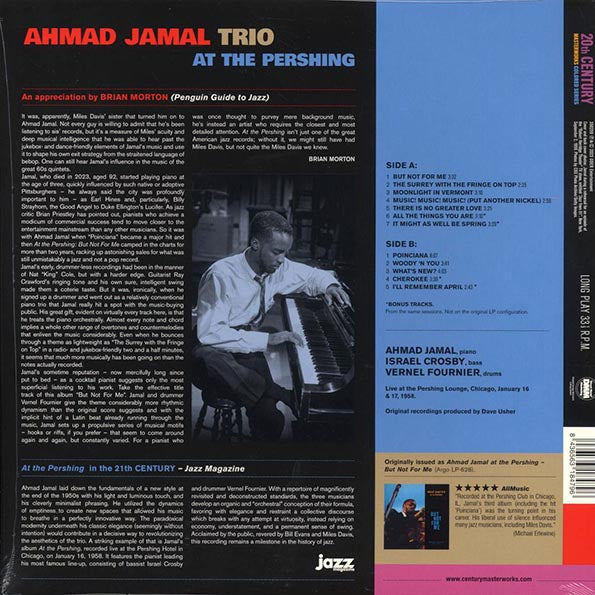 Ahmad Jamal Trio - At The Pershing (+4 bonus tracks) (ltd. ed.) (180g) (blue vinyl)