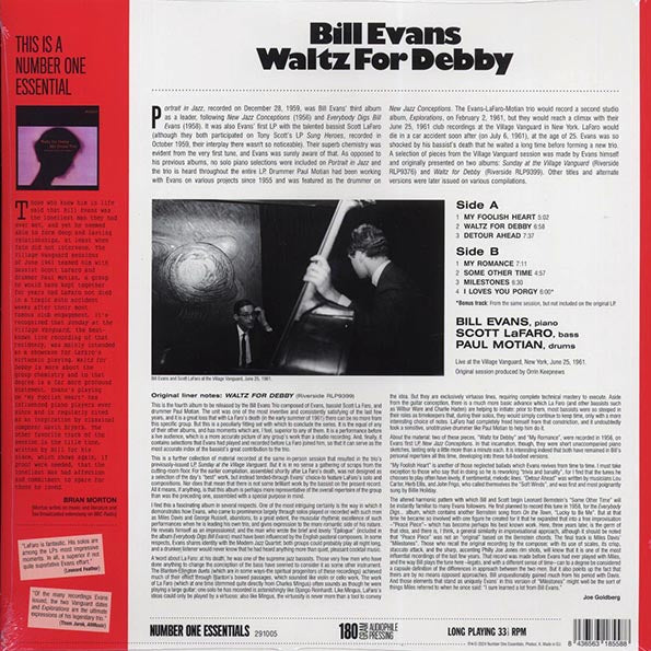 Bill Evans - Waltz For Debby (+bonus track) (ltd. ed.) (180g)