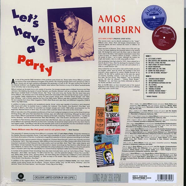 Amos Milburn - Let's Have A Party (+4 bonus tracks) (ltd. ed.) (180g)