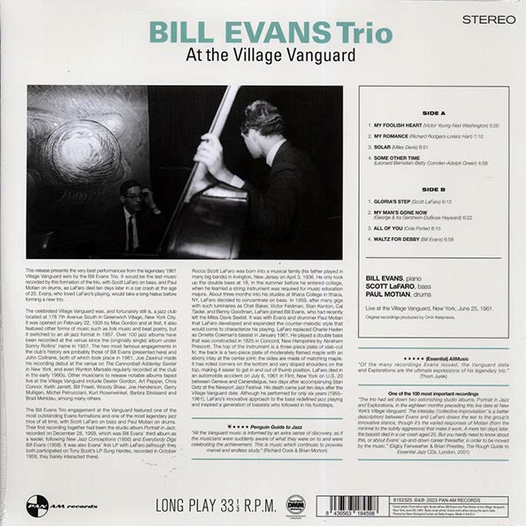 Bill Evans Trio - At The Village Vanguard (ltd. ed.) (180g)