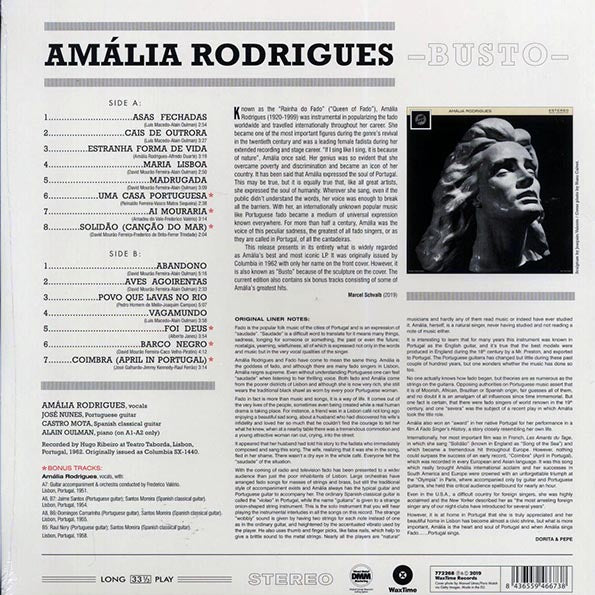 Amalia Rodrigues - Busto (+6 bonus tracks) (ltd. ed.) (180g)