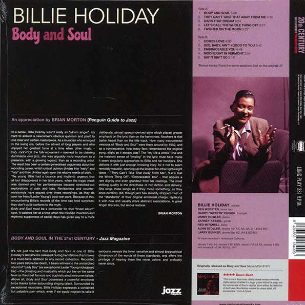Billie Holiday - Body And Soul (+2 bonus tracks) (ltd. ed.) (180g) (purple vinyl)