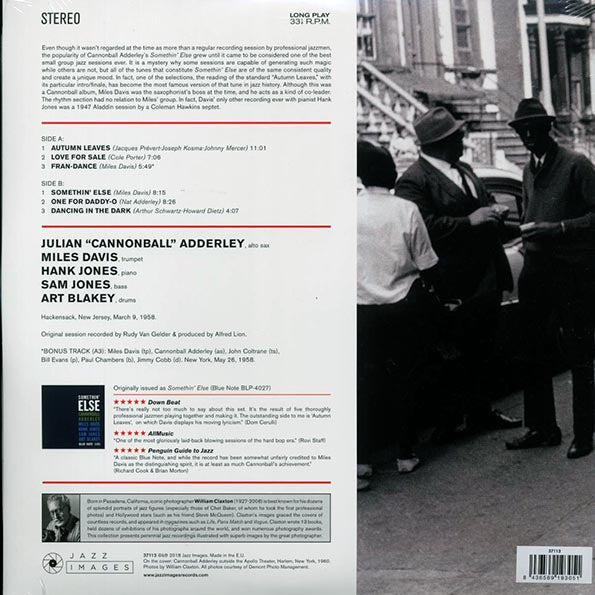 Cannonball Adderley, Miles Davis - Somethin' Else (+bonus track) (ltd. ed.) (180g)