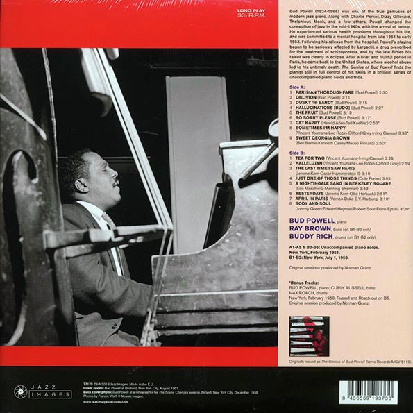 Bud Powell - The Genius Of Bud Powell (+7 bonus tracks) (ltd. ed.) (180g)