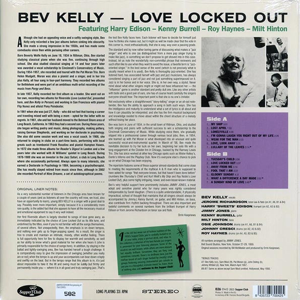 Bev Kelly - Love Locked Out (+3 bonus tracks) (ltd. ed.) (180g)