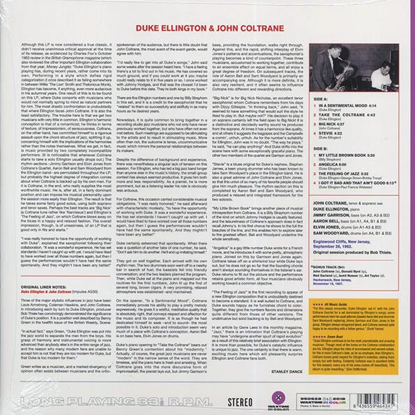 Duke Ellington, John Coltrane - Duke Ellington & John Coltrane (+bonus track) (180g) (purple vinyl) (remastered)
