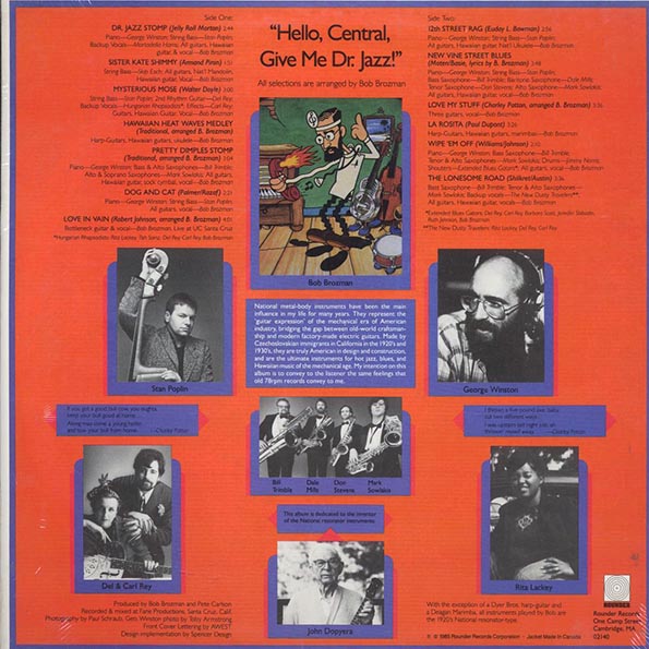 Bob Brozman - Hello Central Give Me Dr. Jazz (1985 FIRST PRESS)