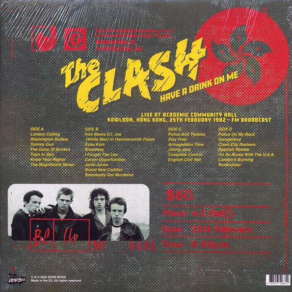 The Clash - Have A Drink On Me: Live At Academic Community Hall, Kowloon, Hong Kong, 25th February 1982 (2xLP)