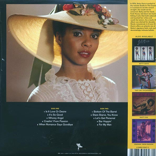 Betty Davis - Is It Love Or Desire (silver metallic vinyl) (RTI press)