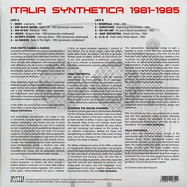 Various - Italia Synthetica 1981-1985 (ltd. ed.) (white vinyl)