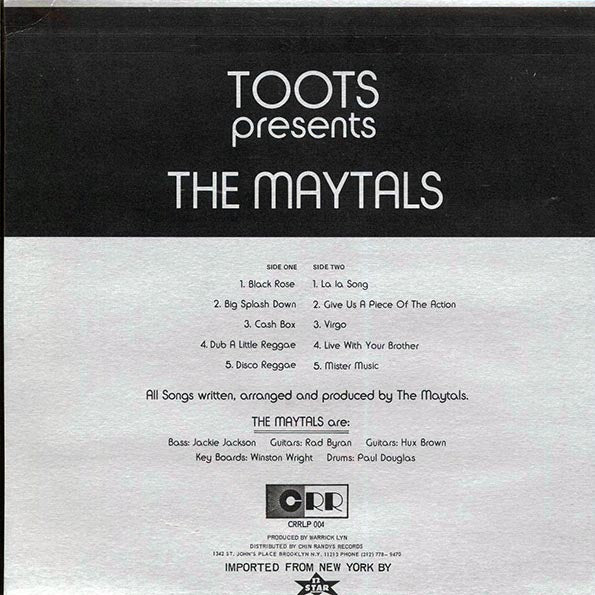 Toots & The Maytals - Toots Presents The Maytals