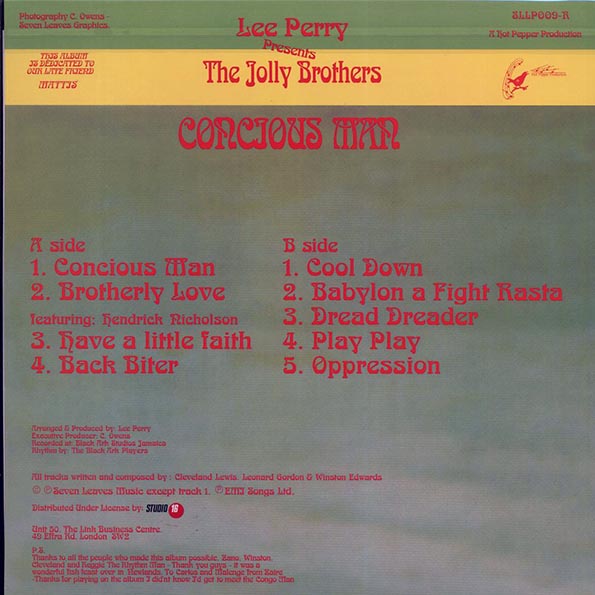 The Jolly Brothers - Concious Man: Lee Perry Presents The Jolly Brothers